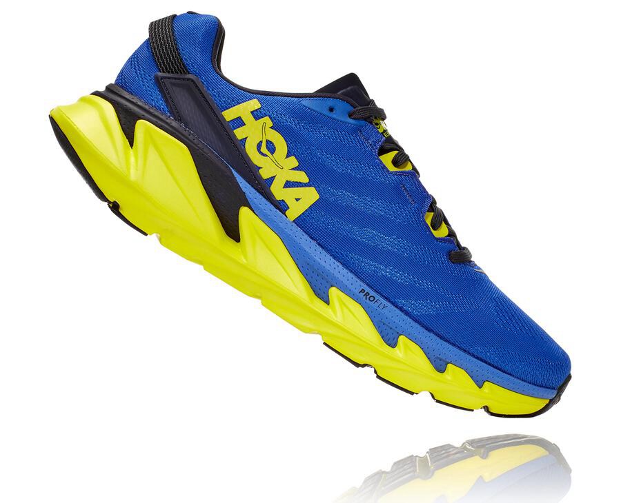 Running Shoes Mens - Hoka One One Elevon 2 - Blue/Green - TQBMXRH-51